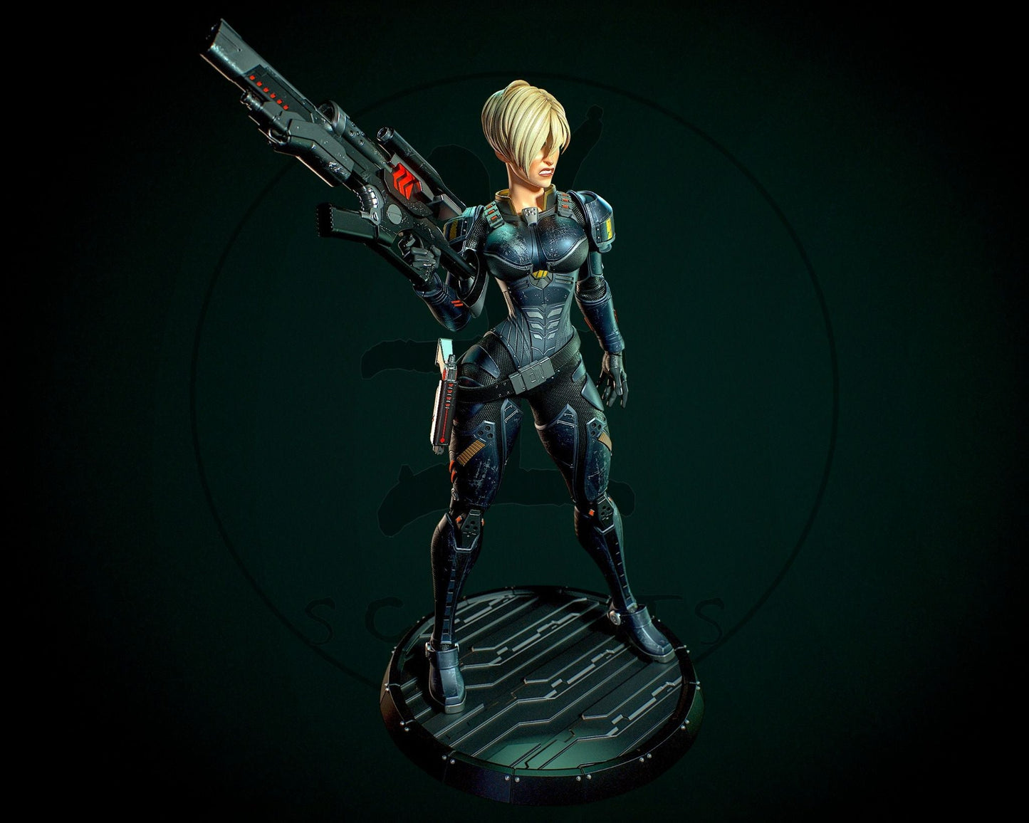 Sergeant Calhoun Statue - Wreck-It Ralph - Collectible Garage Kit