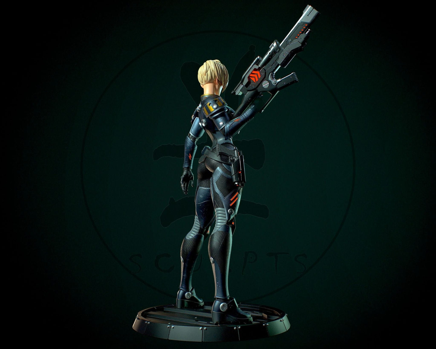 Sergeant Calhoun Statue - Wreck-It Ralph - Collectible Garage Kit
