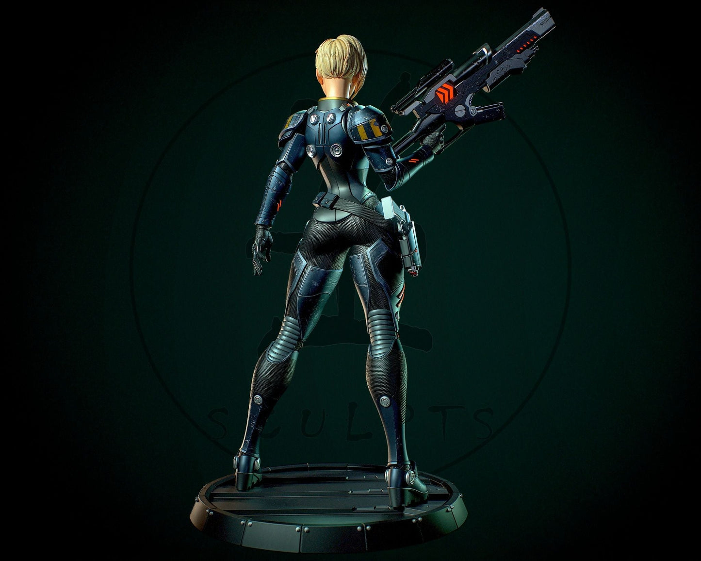 Sergeant Calhoun Statue - Wreck-It Ralph - Collectible Garage Kit