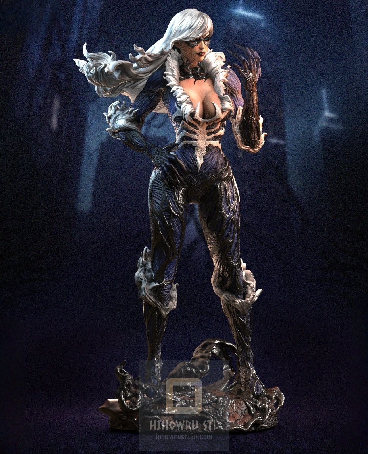 Venomized Black Cat 1/9 Painted Figure