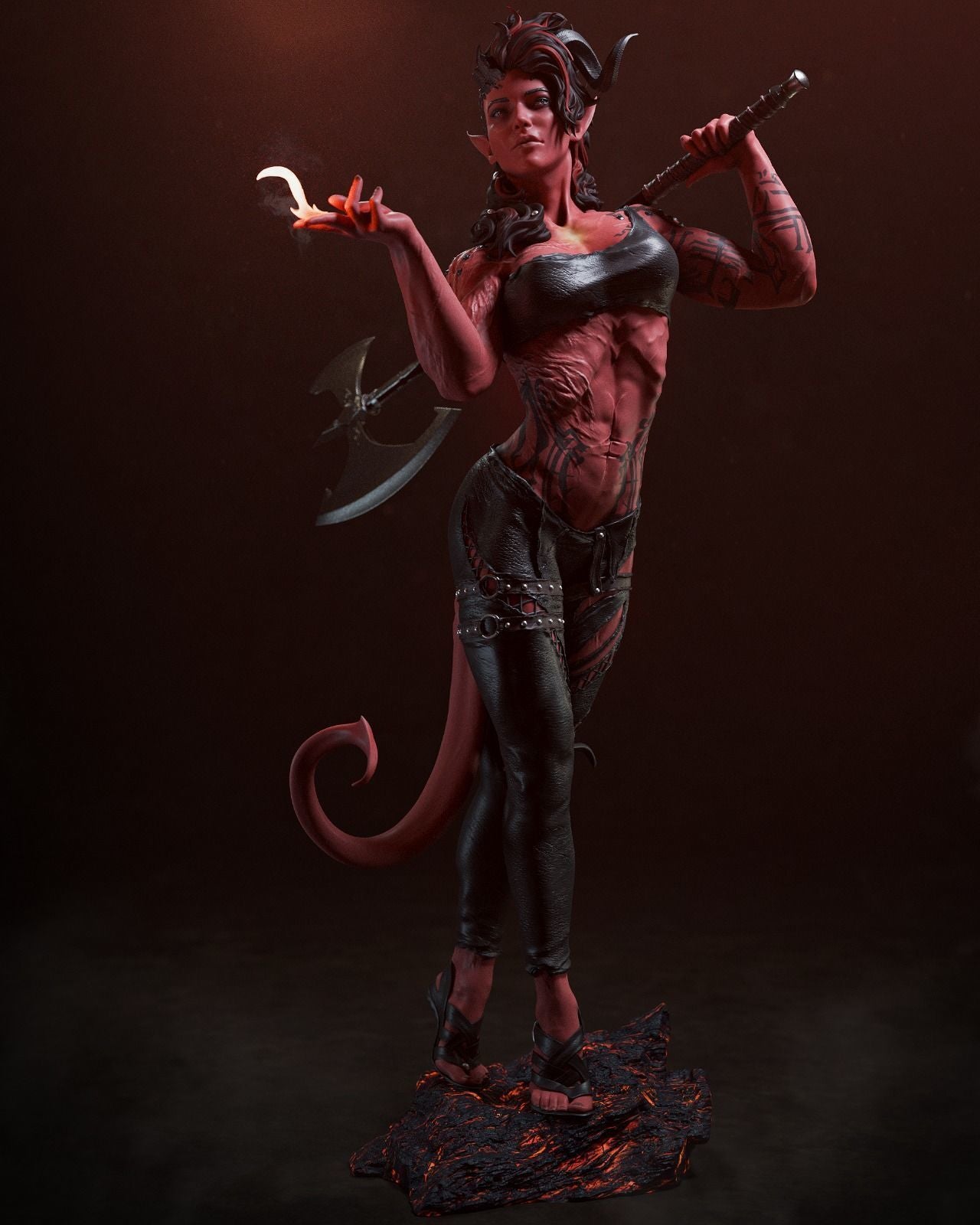 Karlach Statue - Baldurs Gate 3 - Collectible Garage Kit