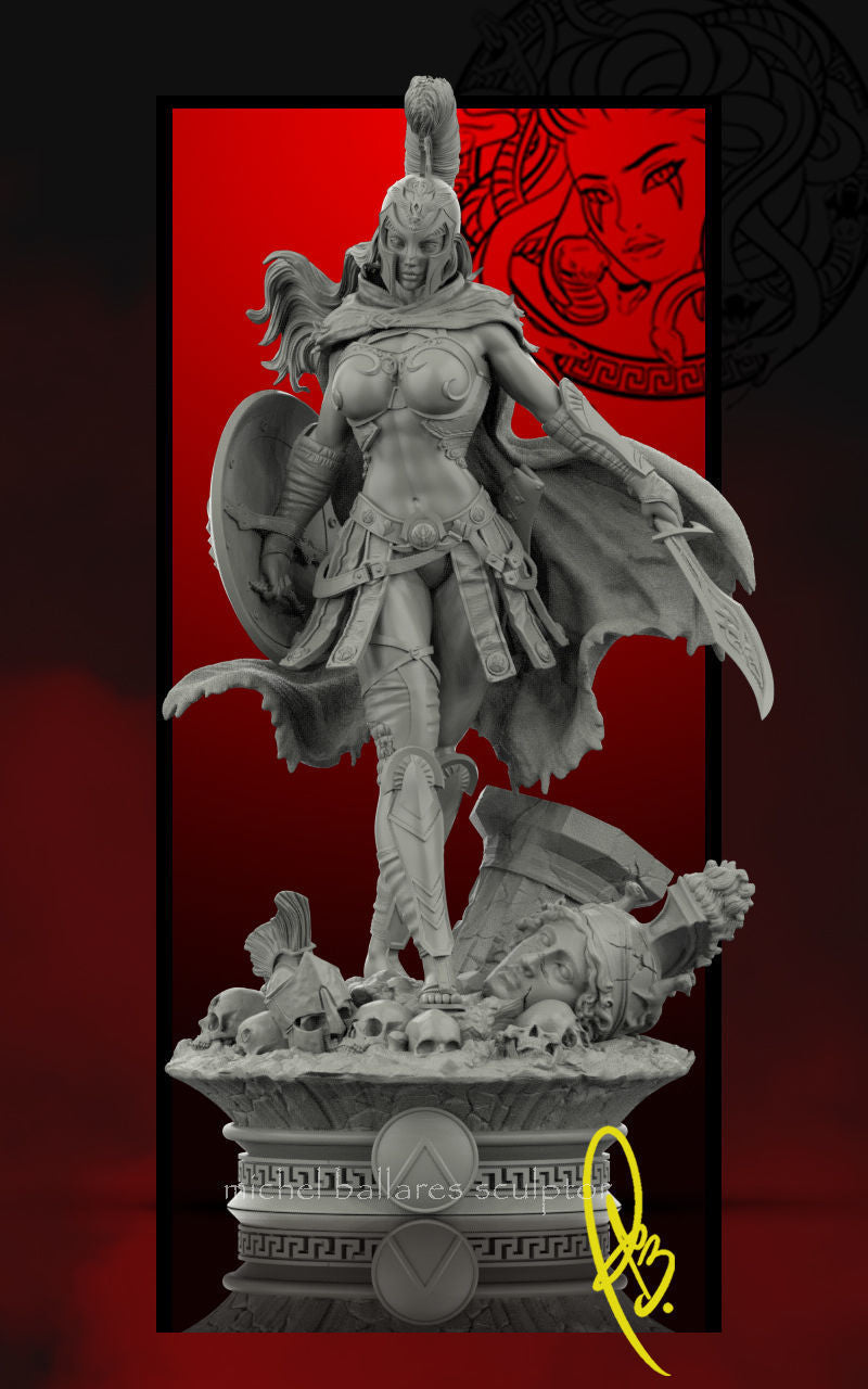 Spartan Girl Statue - Mythological Warrior - Collectible Garage Kit