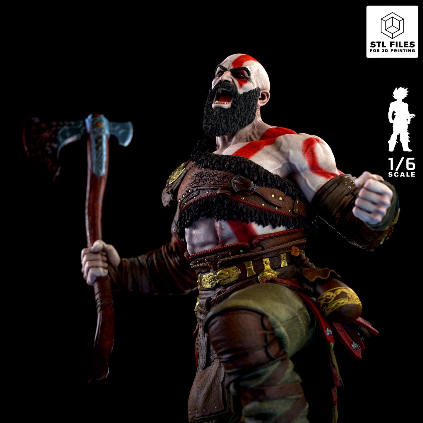 Kratos Statue - God of War - Collectible Garage Kit