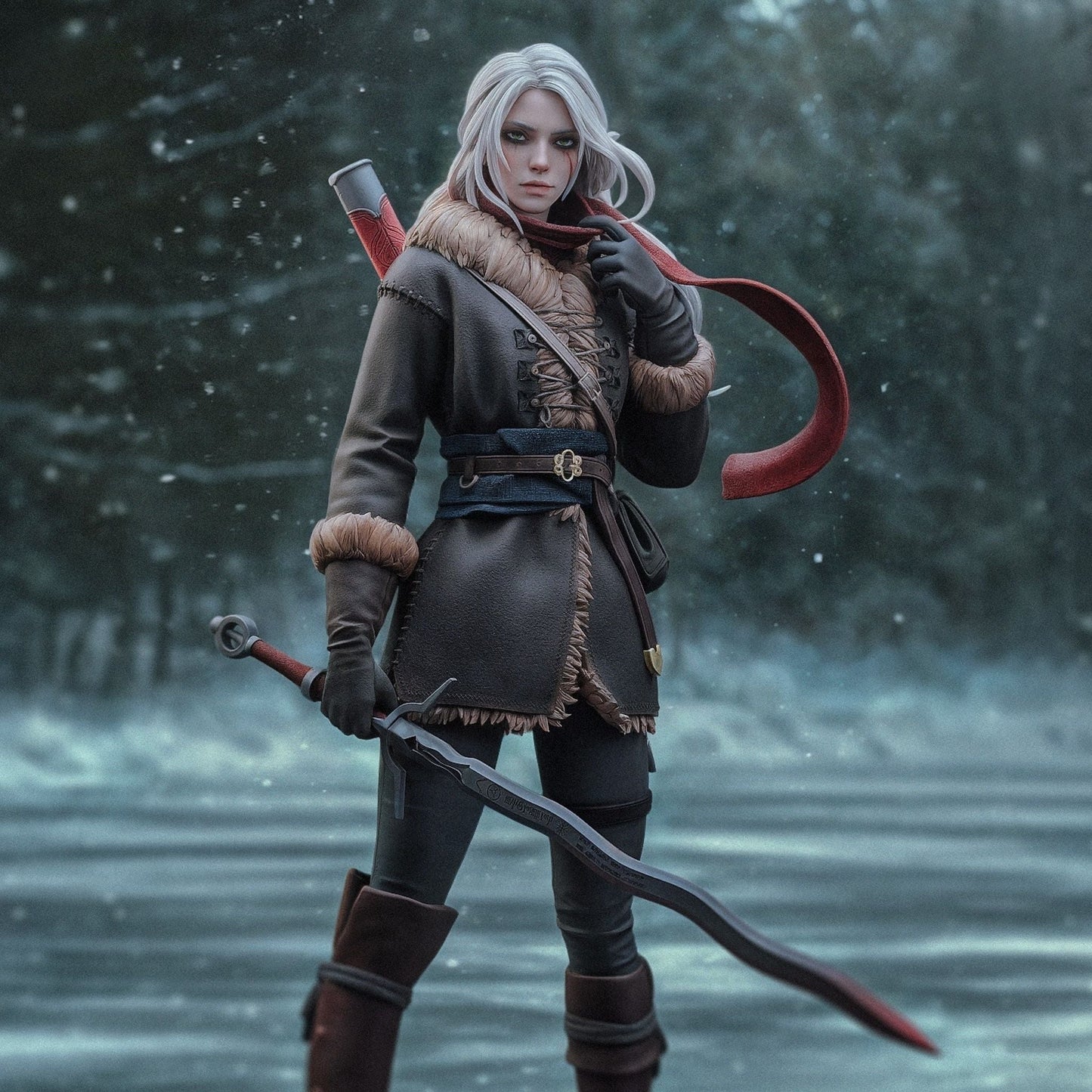 Ciri Statue - The Witcher 3 - Collectible Garage Kit