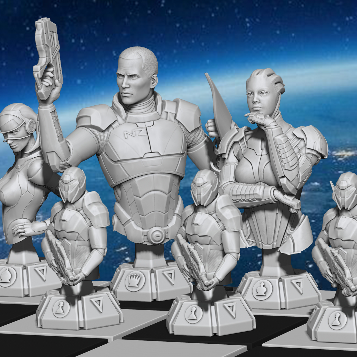 Mass Effect Inspired Chess Set