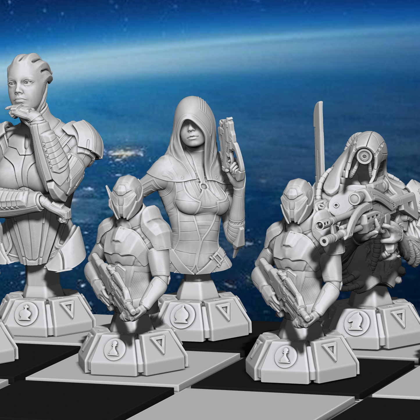 Mass Effect Inspired Chess Set