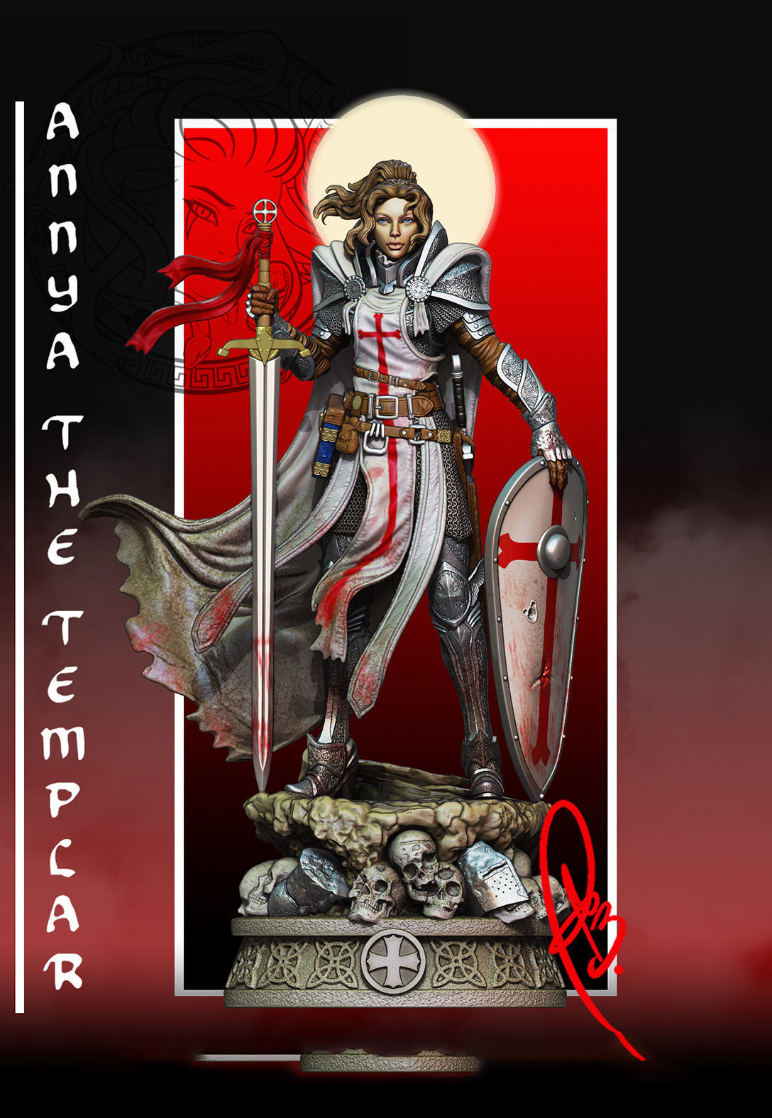 Annya Statue - Templar Warrior Girl - Collectible Garage Kit