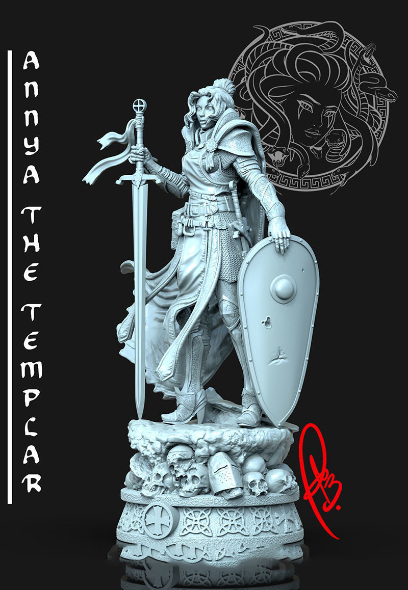 Annya Statue - Templar Warrior Girl - Collectible Garage Kit