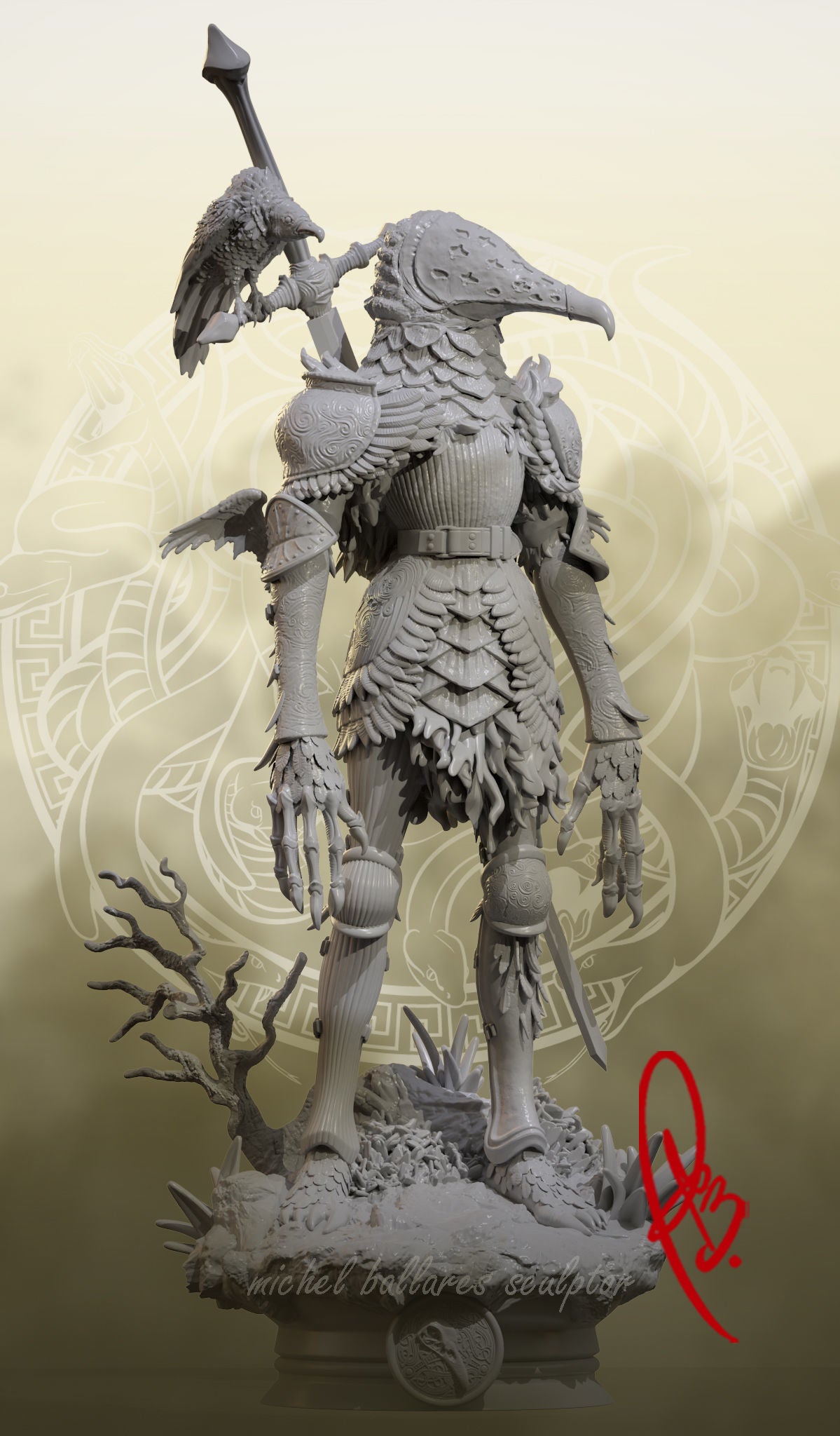 Armored Scarecrow Statue - Fantasy Horror - Collectible Garage Kit