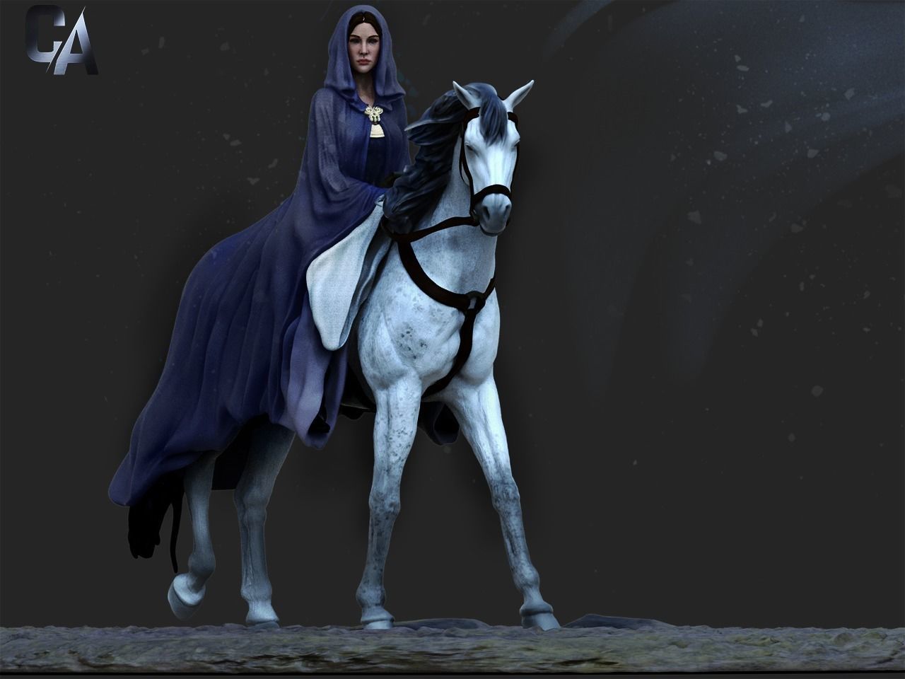 Arwen on Horse Statue - The Lord of the Rings - Collectible Garage Kit