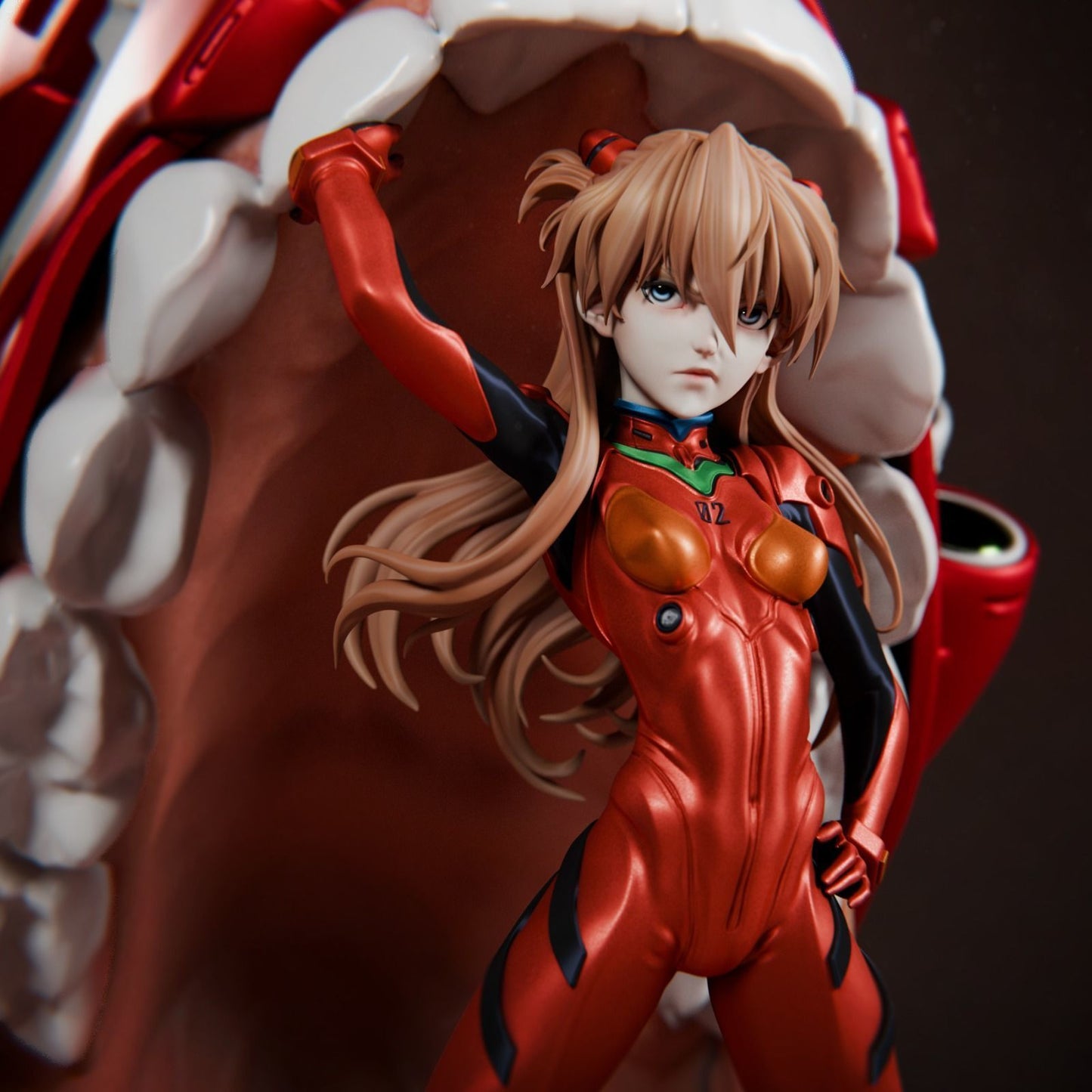 Asuka and Eva Statue - Evangelion - Collectible Garage Kit