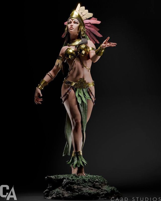 Aztec Goddess Statue - Collectible Garage Kit