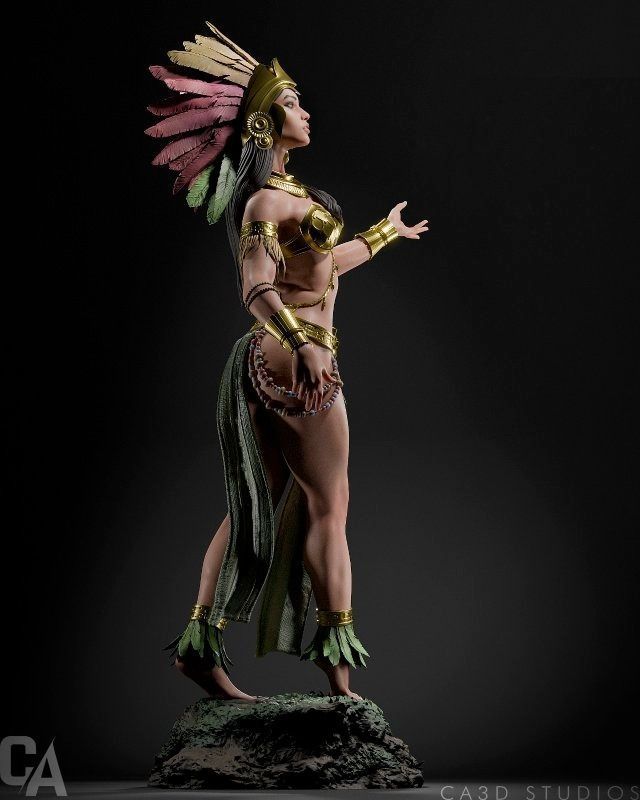 Aztec Goddess Statue - Collectible Garage Kit