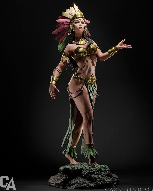 Aztec Goddess Statue - Collectible Garage Kit