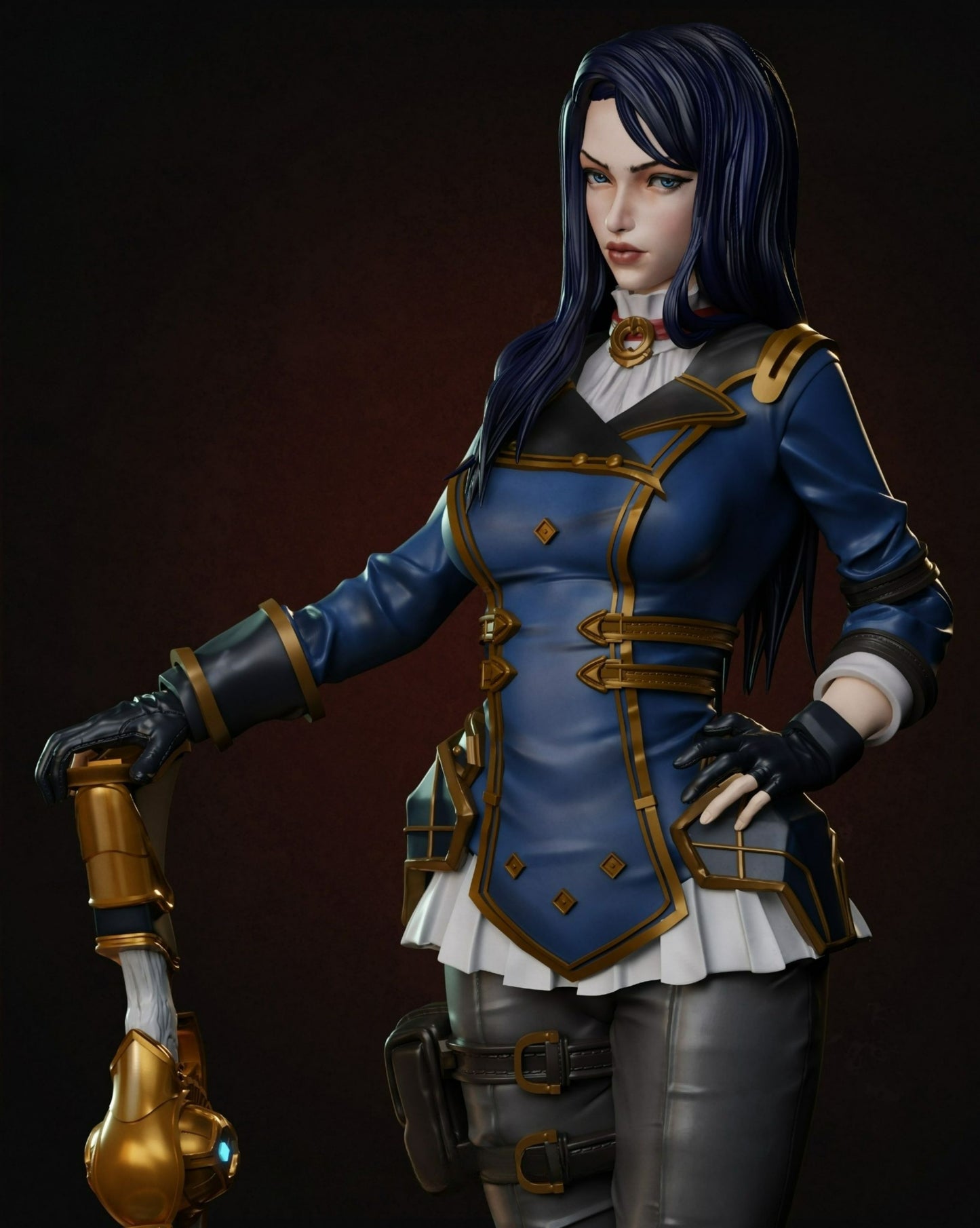 Caitlyn Arcane Statue - League of Legends - Collectible Garage Kit