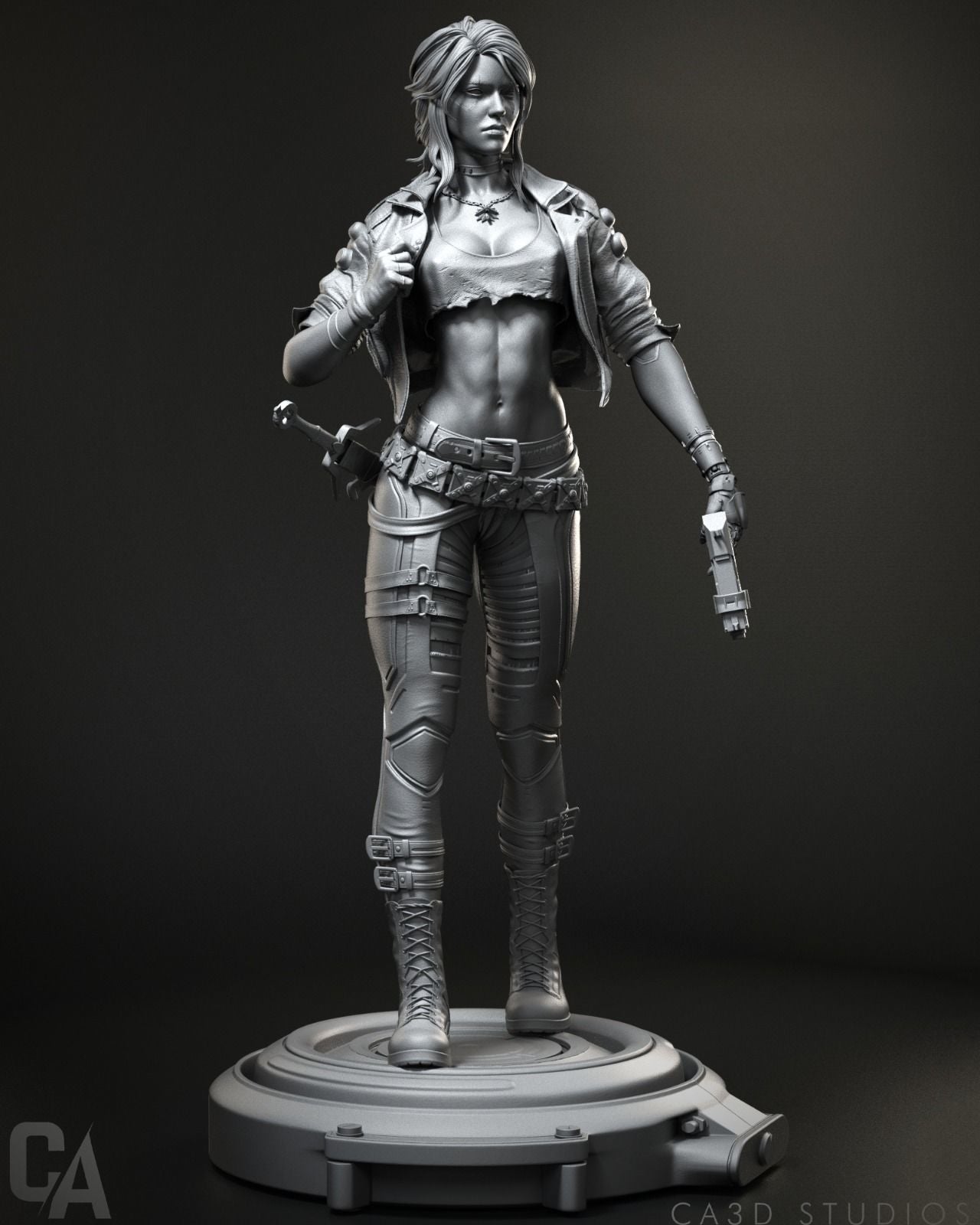 Cyberpunk Ciri Statue - Witcher - Collectible Garage Kit