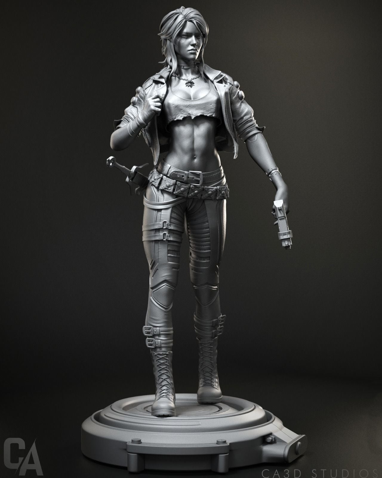 Cyberpunk Ciri Statue - Witcher - Collectible Garage Kit