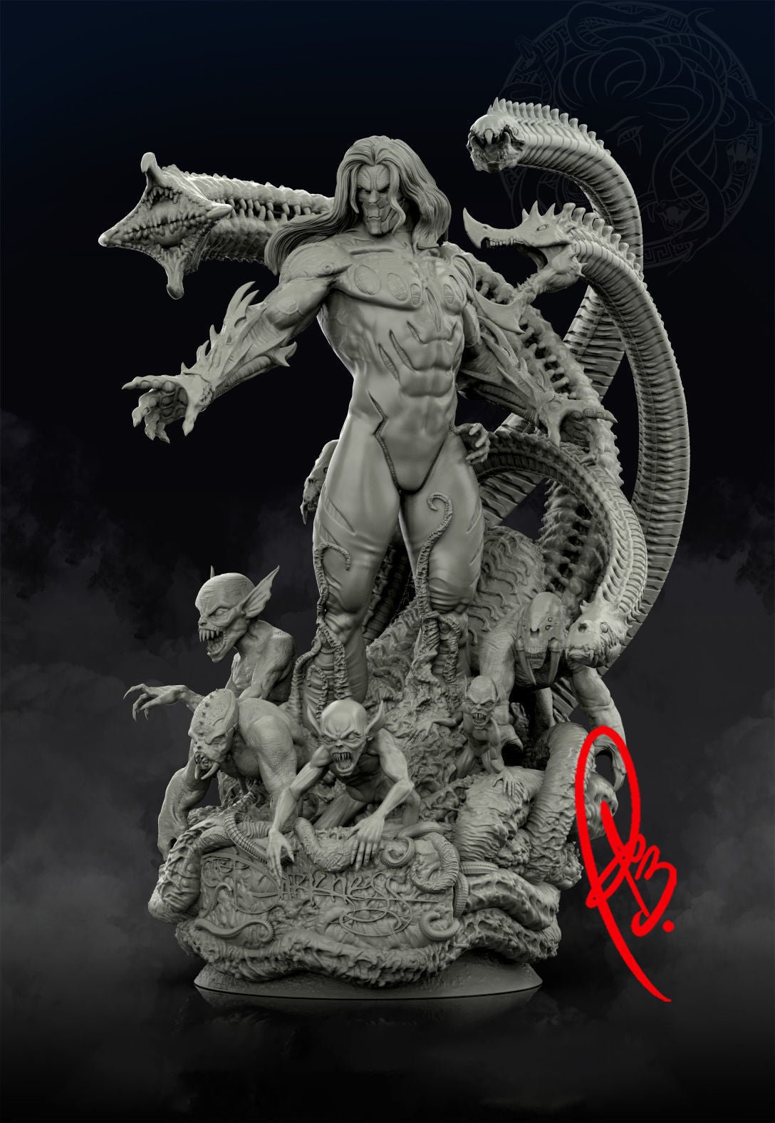 Darkness Statue - Fantasy Villain - Collectible Garage Kit