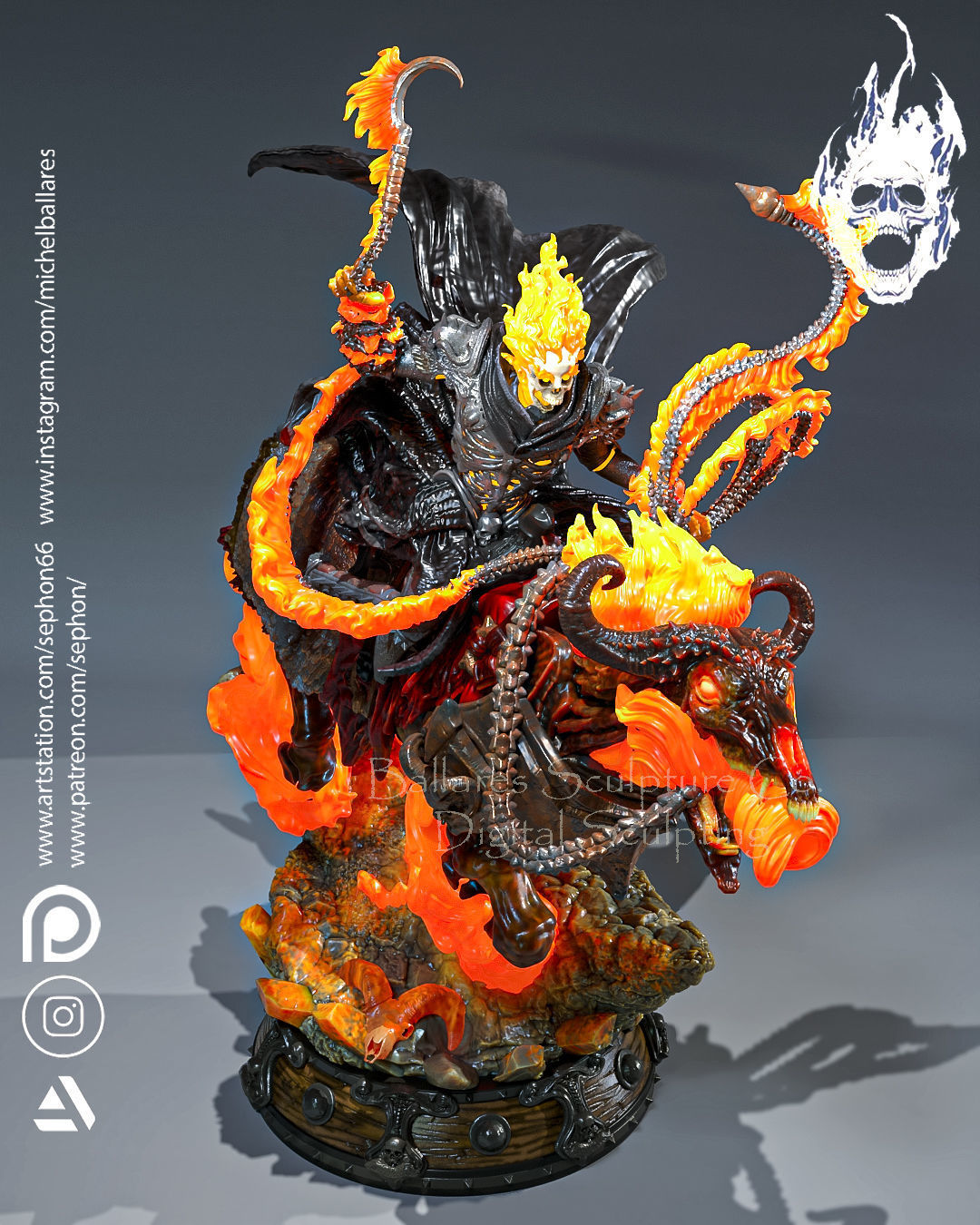 Ghost Rider Statue - Marvel - Collectible Garage Kit