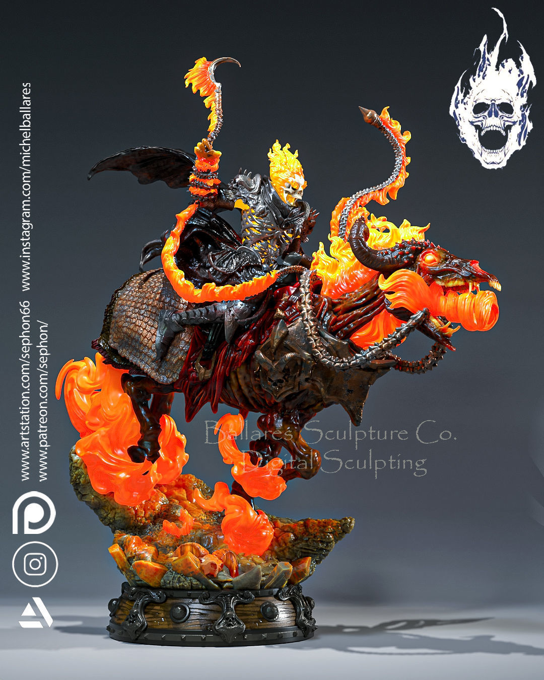 Ghost Rider Statue - Marvel - Collectible Garage Kit