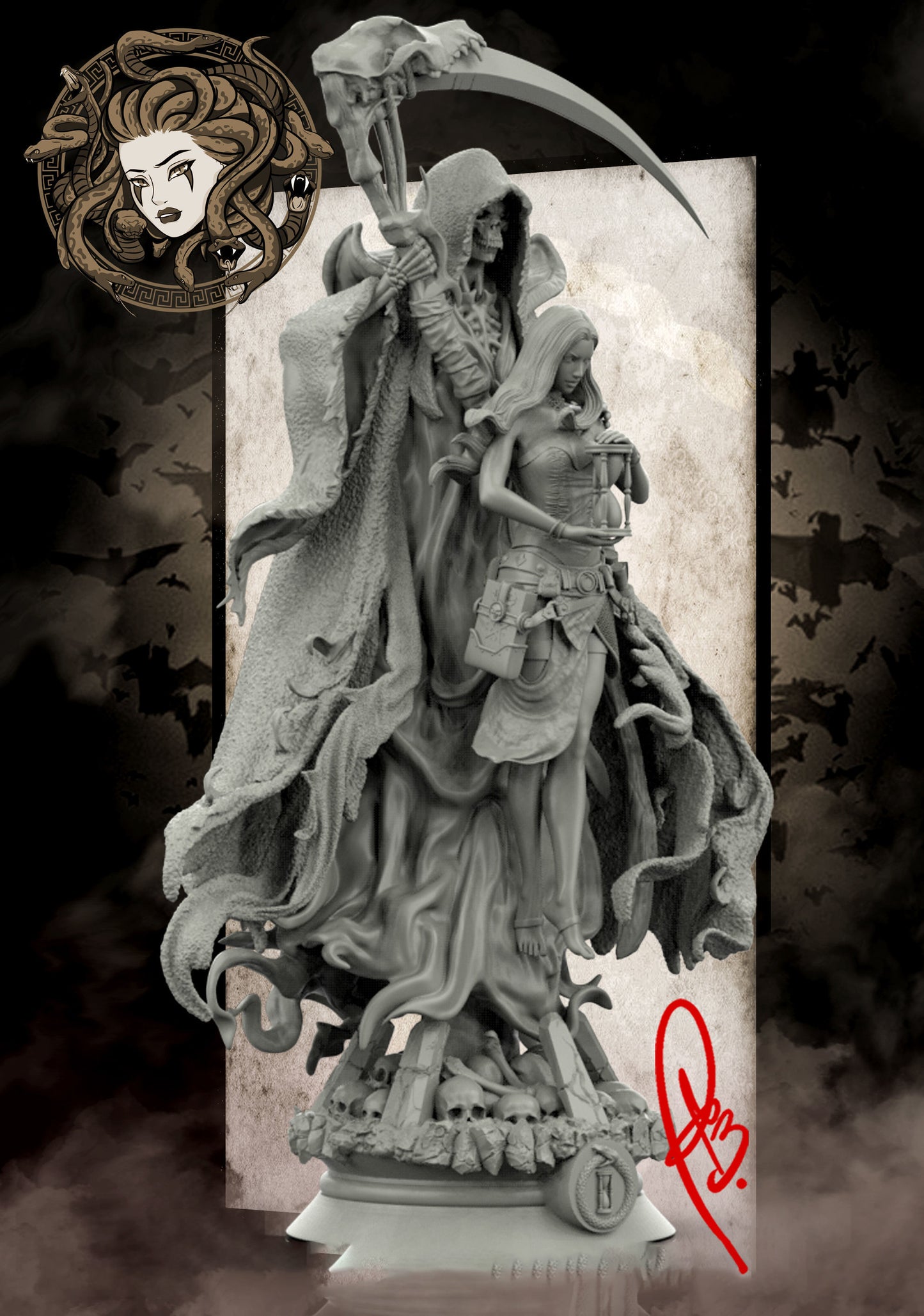 Grimm Reaper Statue - Death Personification - Collectible Garage Kit