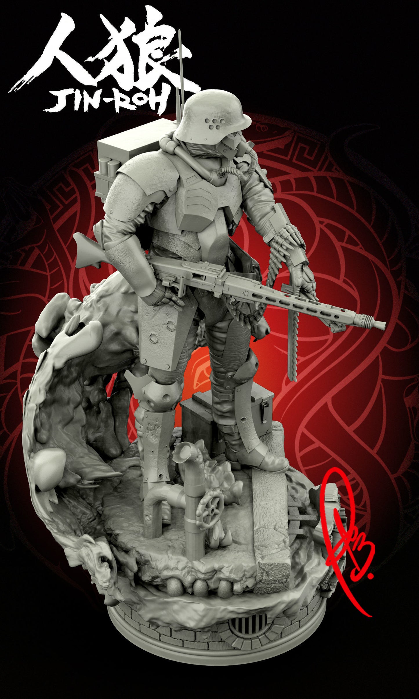 Jin Roh Statue - Kerberos Panzer Corps - Collectible Garage Kit