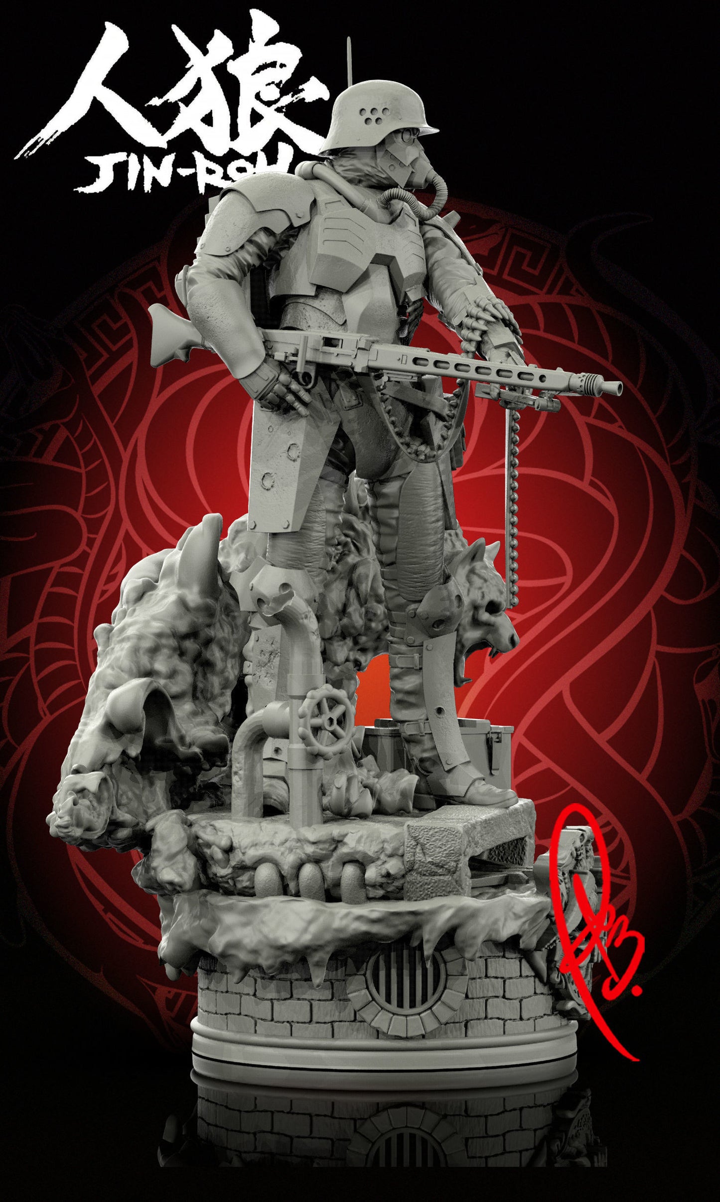 Jin Roh Statue - Kerberos Panzer Corps - Collectible Garage Kit