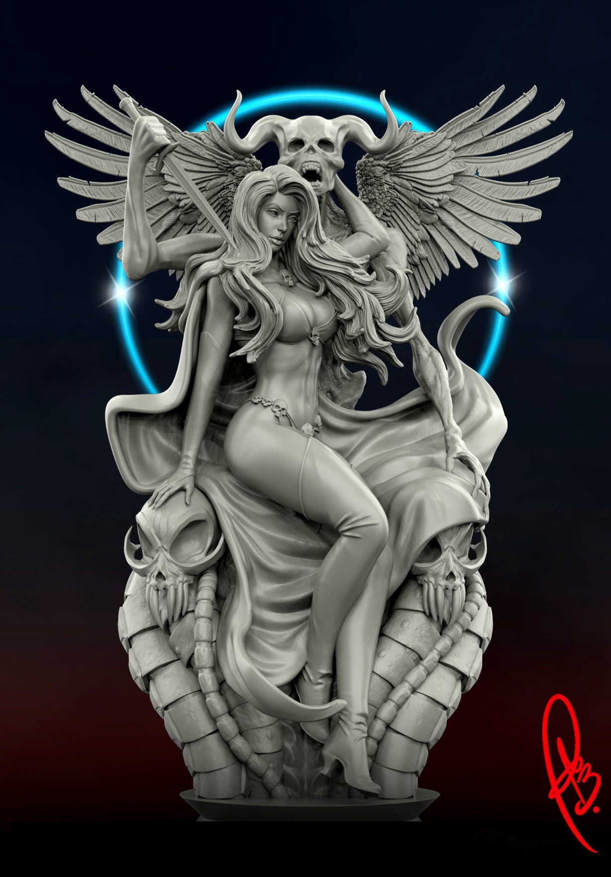 Lady Death Statue - Dark Fantasy - Collectible Garage Kit