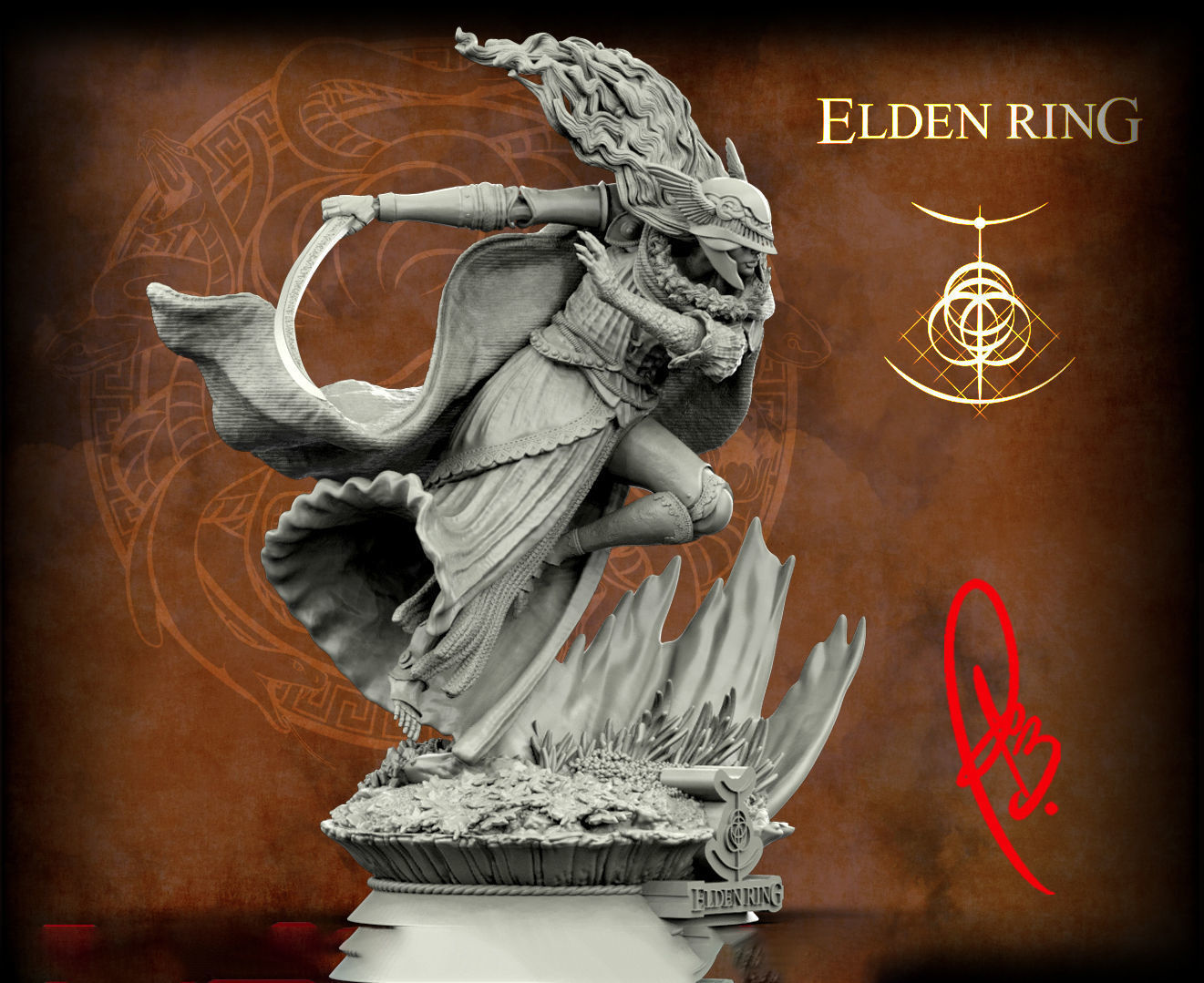 Malenia Statue - Elden Ring - Collectible Garage Kit