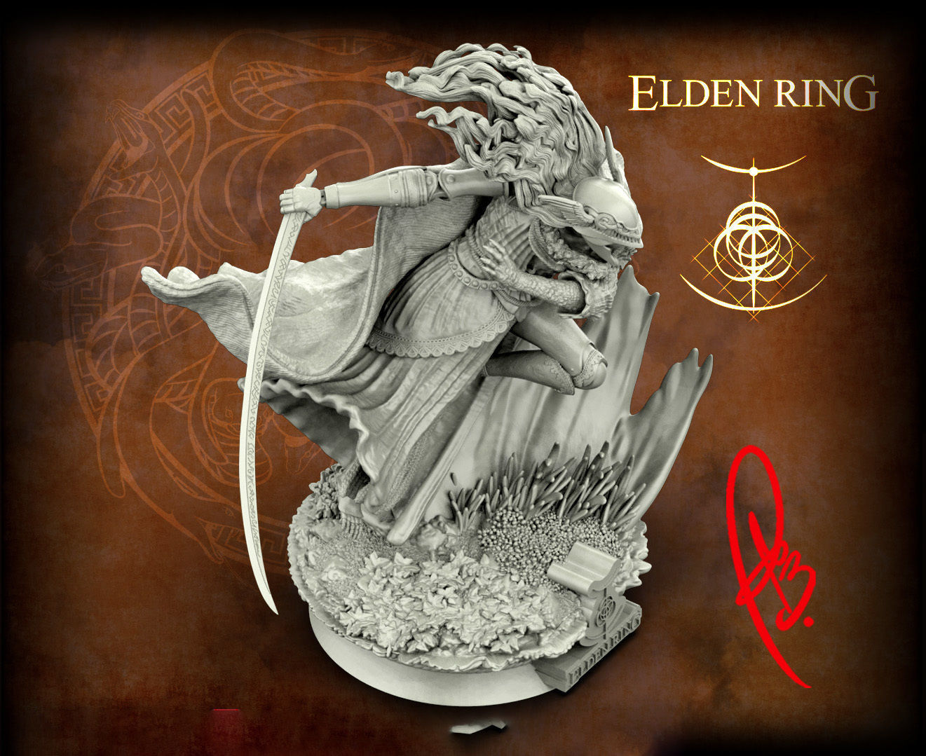 Malenia Statue - Elden Ring - Collectible Garage Kit