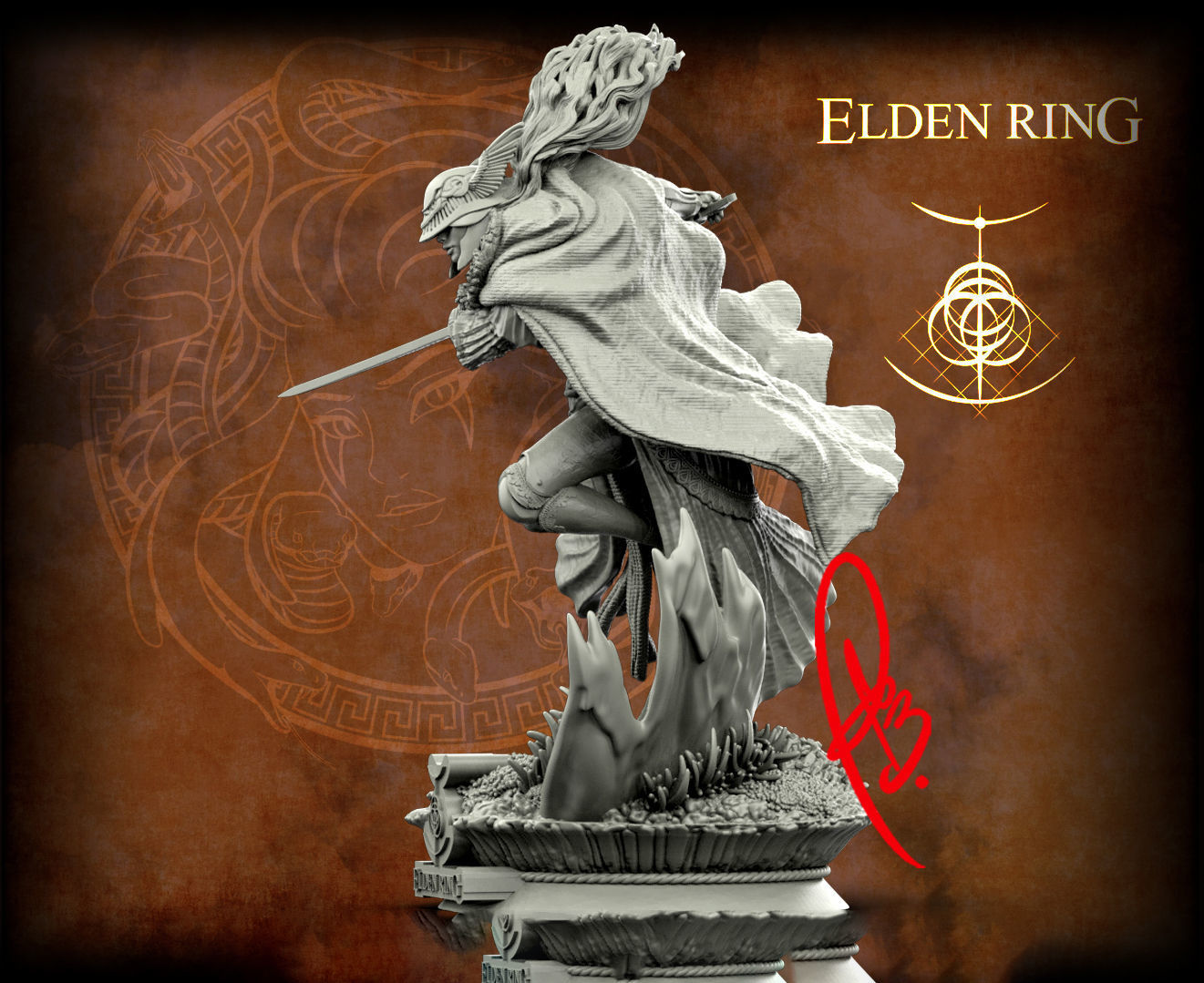 Malenia Statue - Elden Ring - Collectible Garage Kit