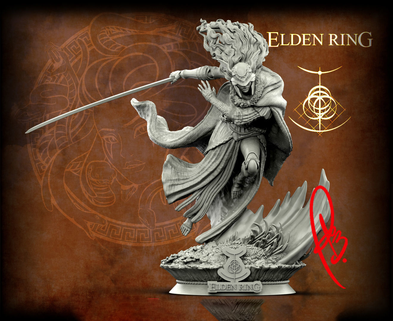 Malenia Statue - Elden Ring - Collectible Garage Kit