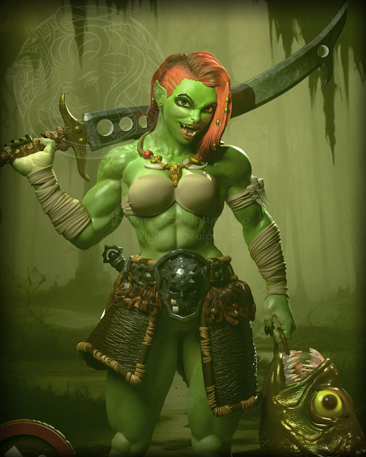 Morwen the Orc Girl Statue - Fantasy - Collectible Garage Kit