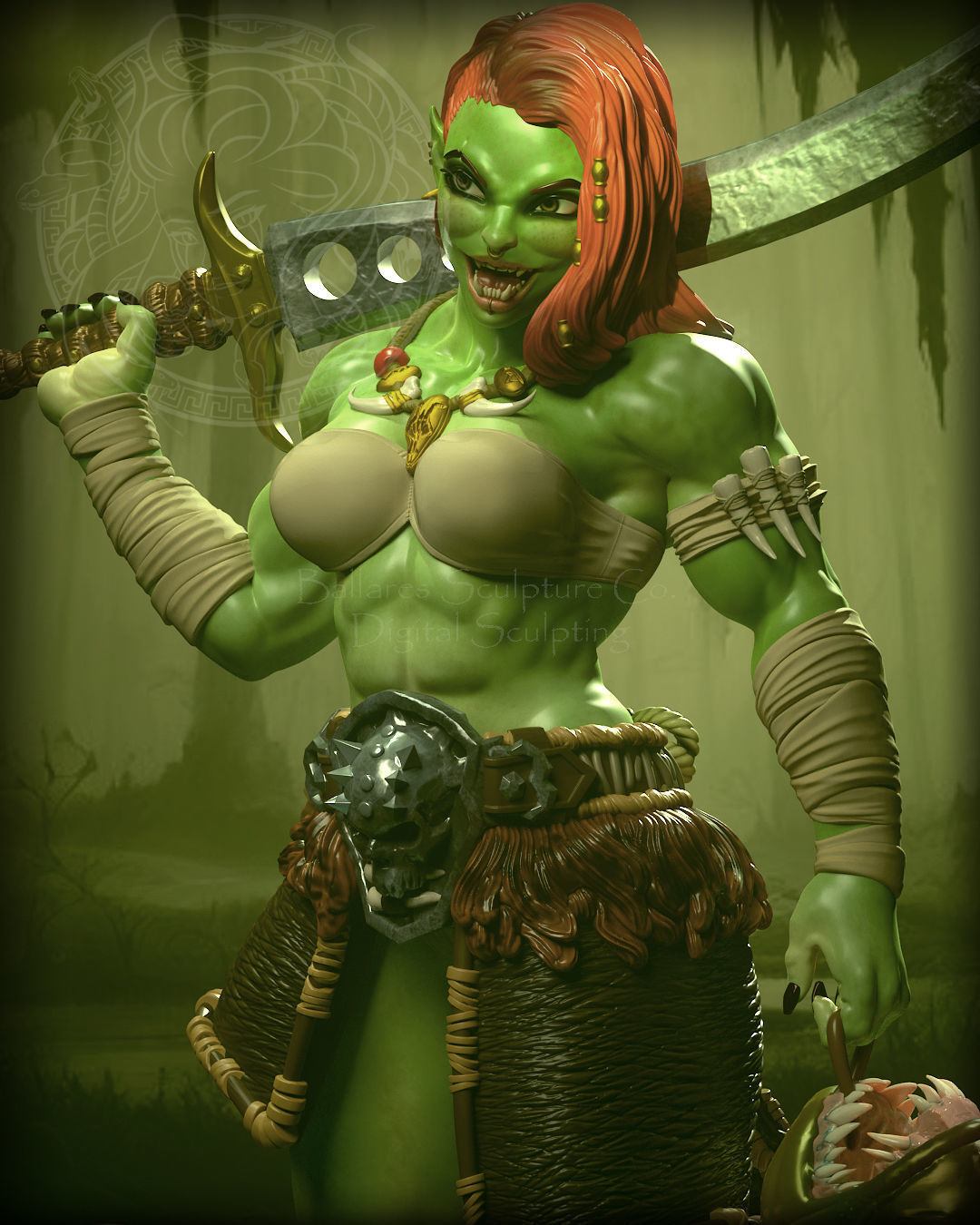 Morwen the Orc Girl Statue - Fantasy - Collectible Garage Kit