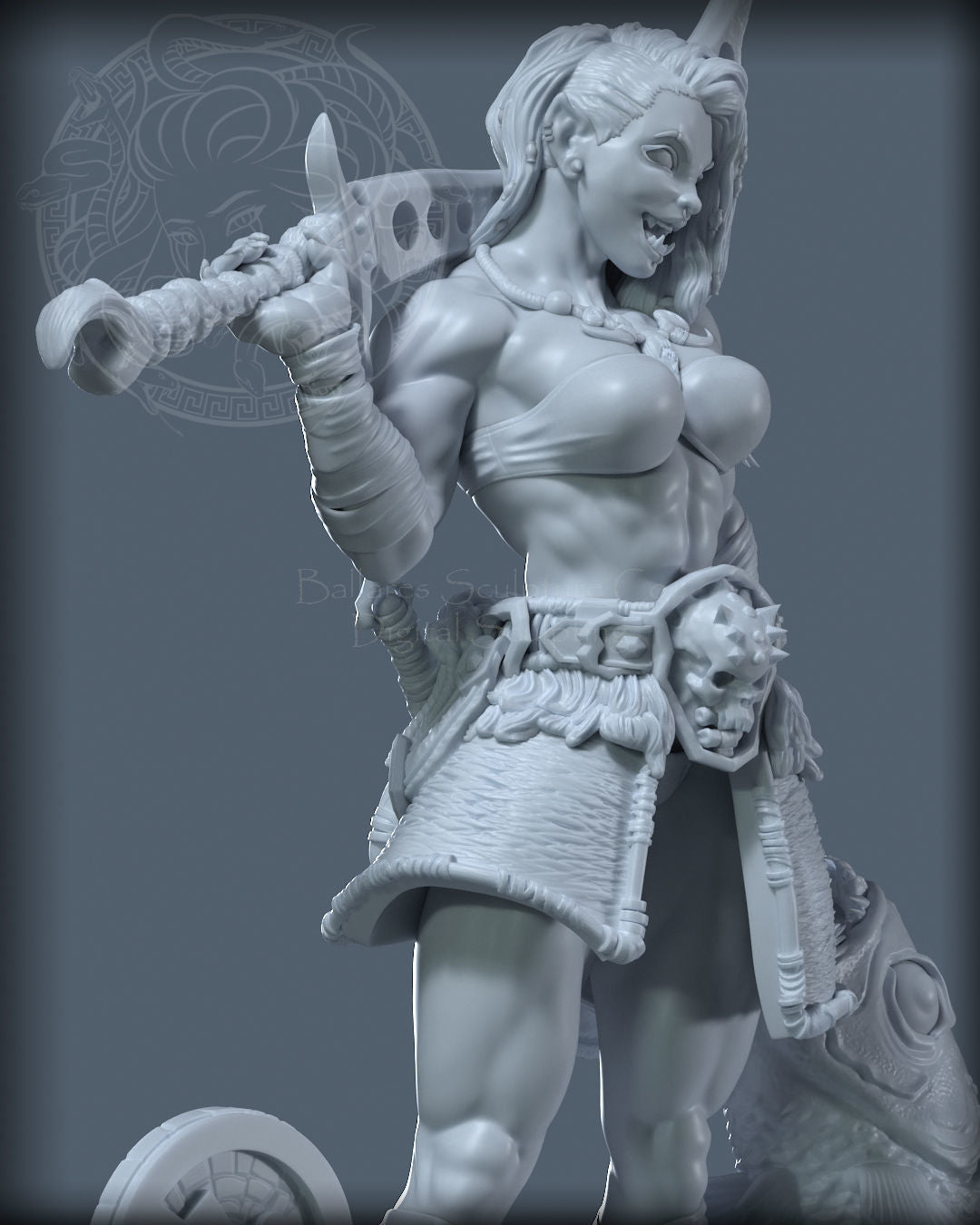 Morwen the Orc Girl Statue - Fantasy - Collectible Garage Kit