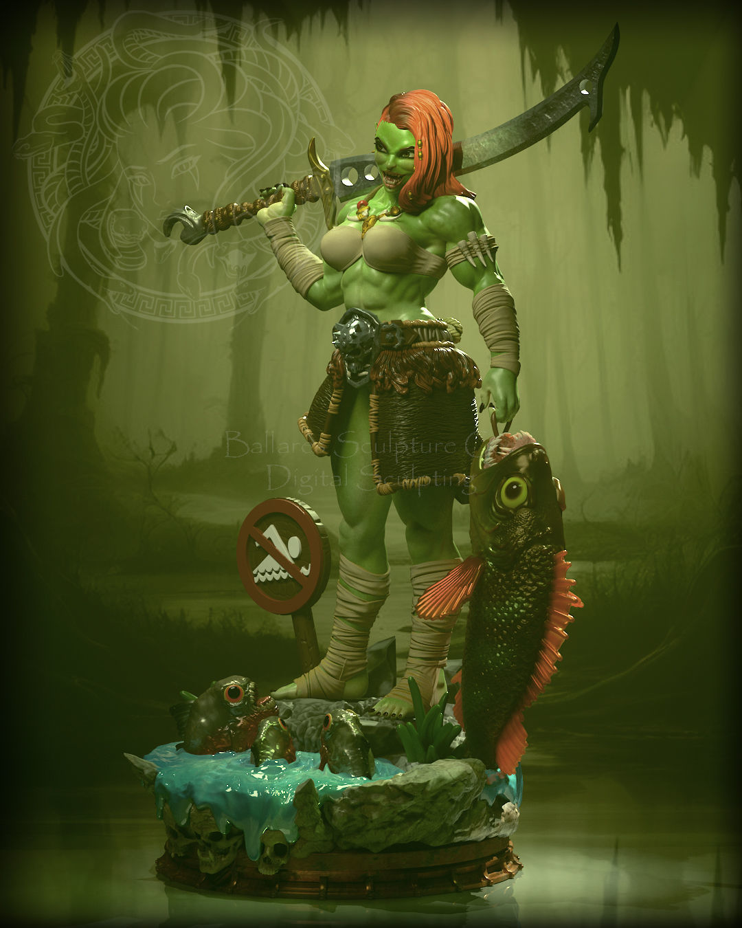 Morwen the Orc Girl Statue - Fantasy - Collectible Garage Kit