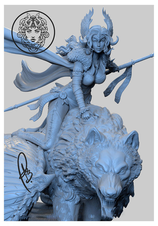 Nordic Valkyrie Statue - Norse Mythology - Collectible Garage Kit