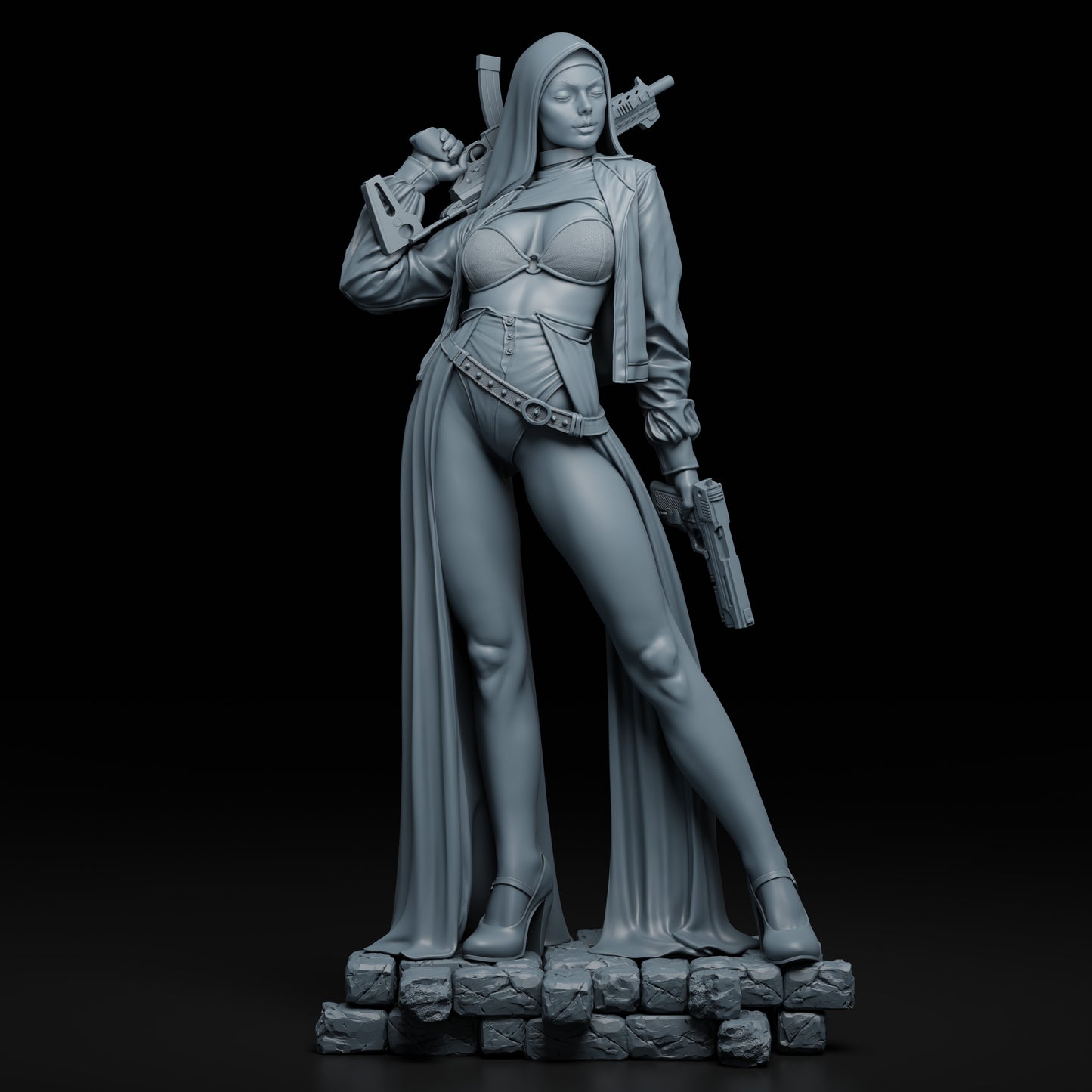 Nun with Gun - Collectible Garage Kit