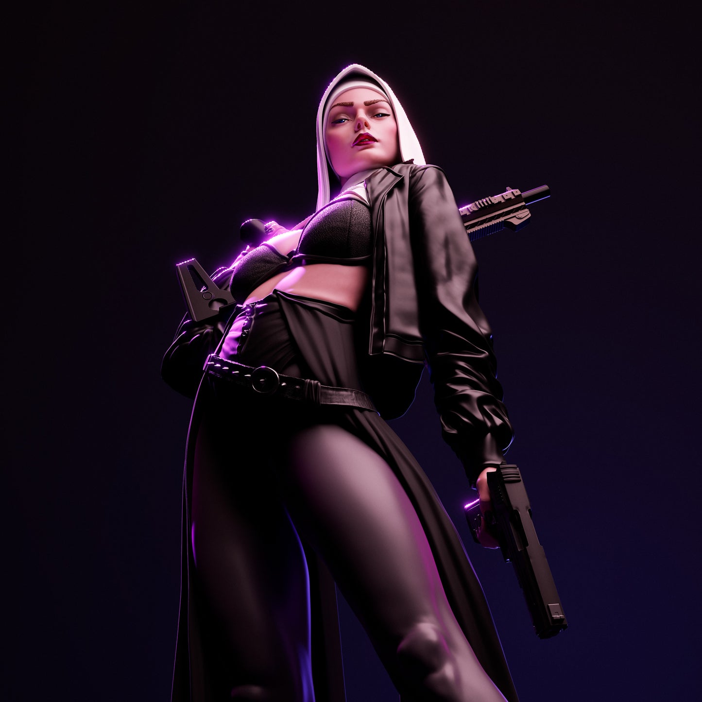 Nun with Gun - Collectible Garage Kit