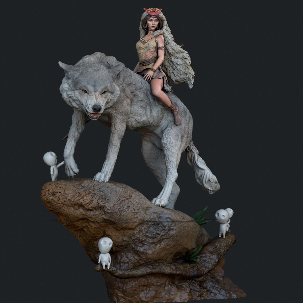 Princess Mononoke Statue - Collectible Garage Kit