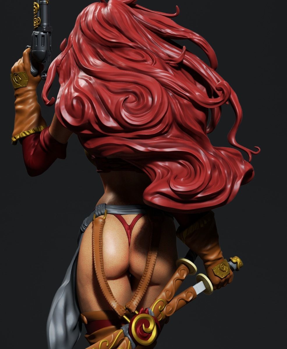 Red Monika Statue - Battle Chasers - Collectible Garage Kit