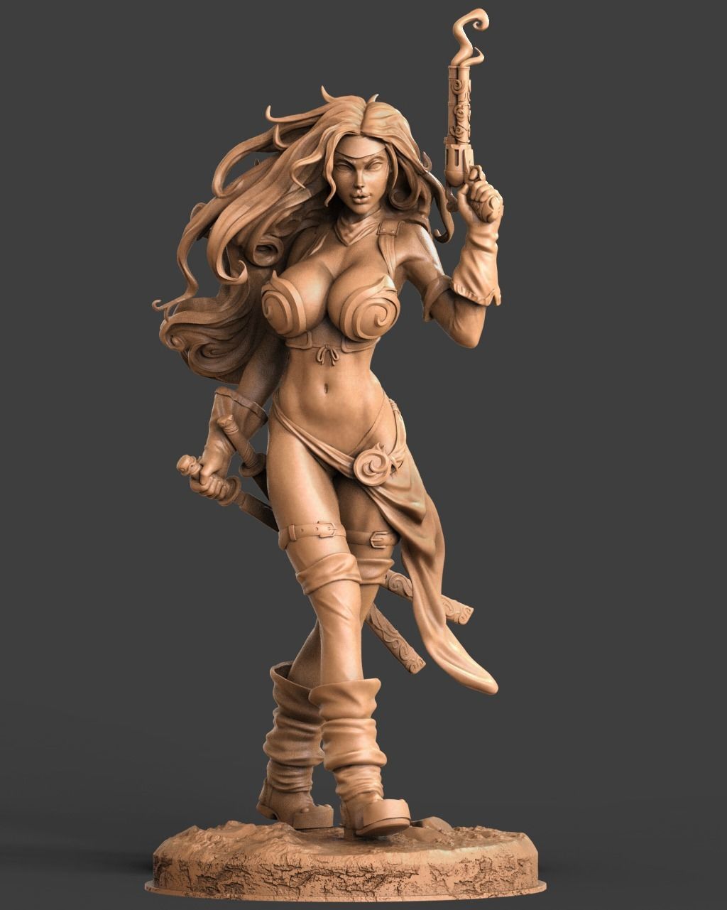 Red Monika Statue - Battle Chasers - Collectible Garage Kit