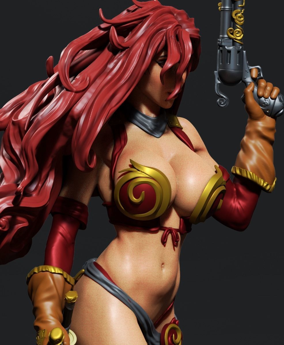 Red Monika Statue - Battle Chasers - Collectible Garage Kit