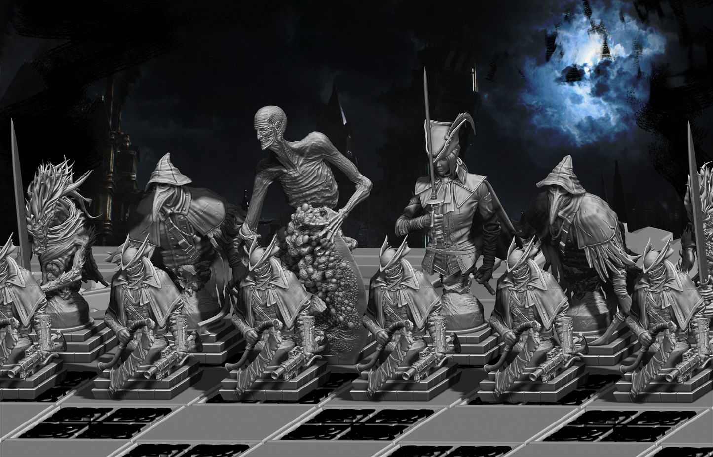 Bloodborne Inspired Chess Set