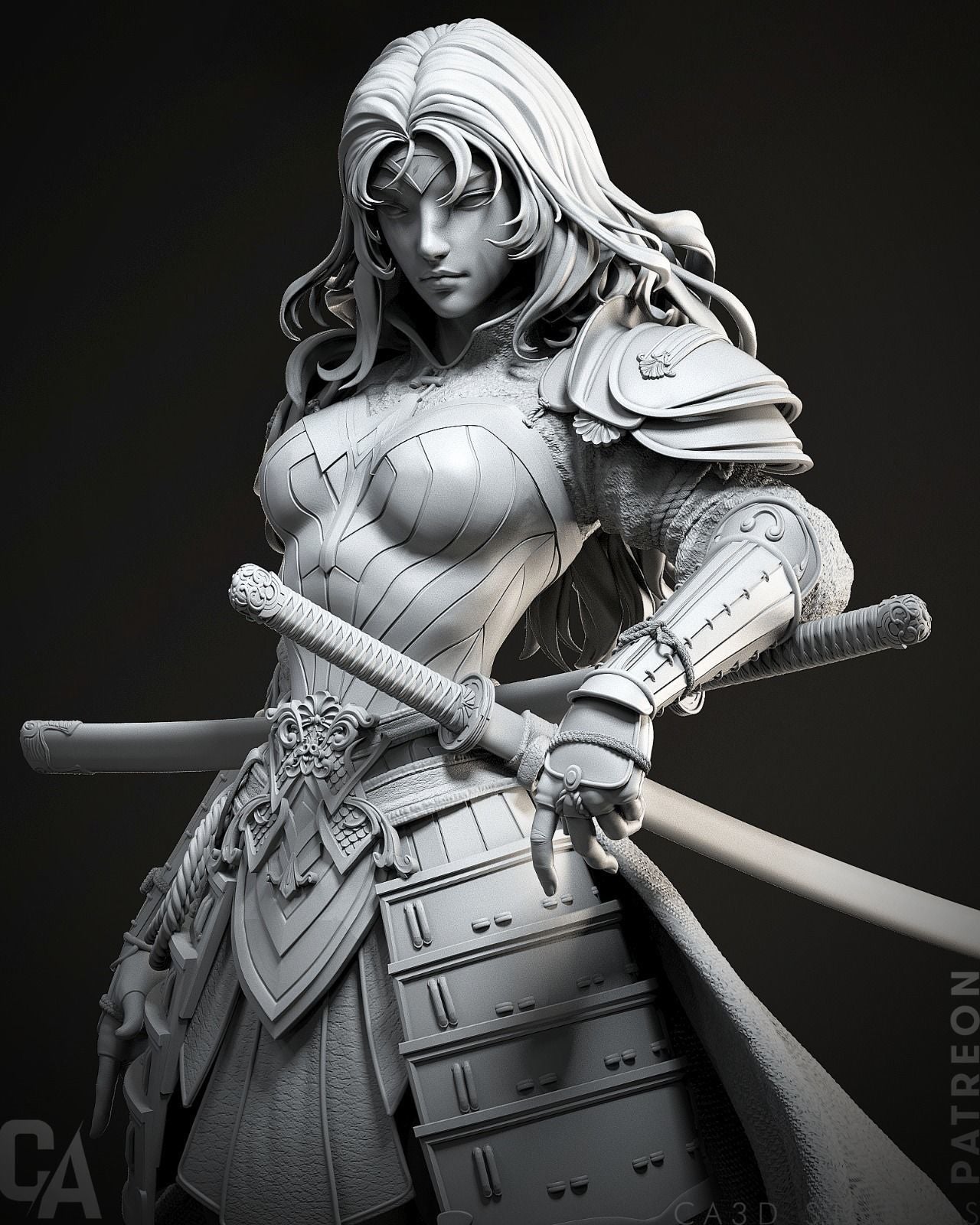 Samurai Wonder Woman Statue - Collectible Garage Kit