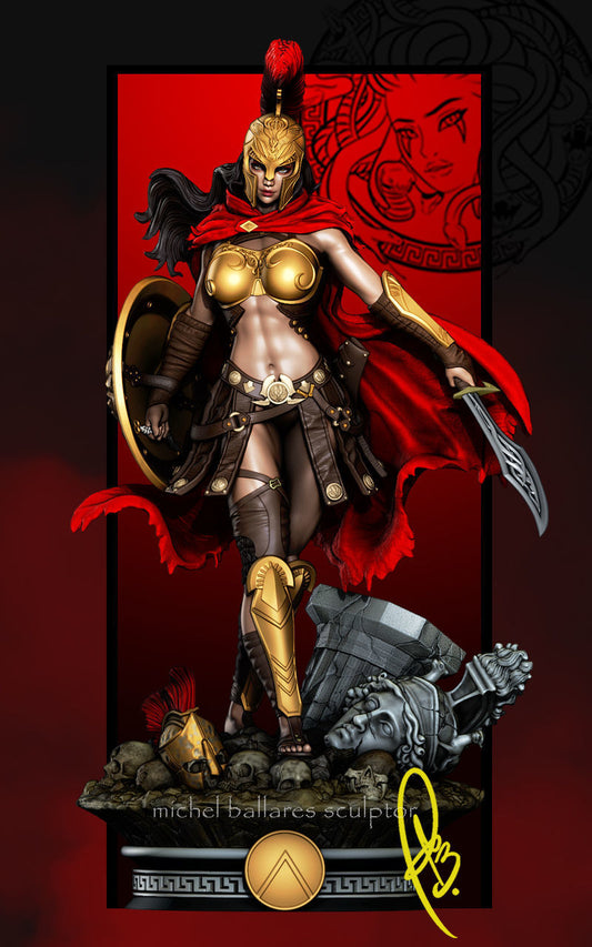 Spartan Girl Statue - Mythological Warrior - Collectible Garage Kit