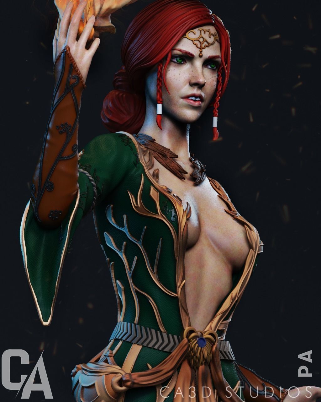 Triss Merigold Statue - The Witcher - Collectible Garage Kit