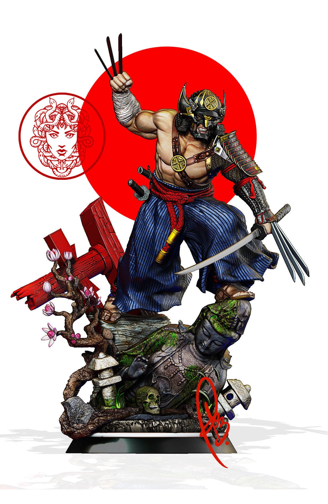 Wolverine Samurai Statue - X-Men - Collectible Garage Kit