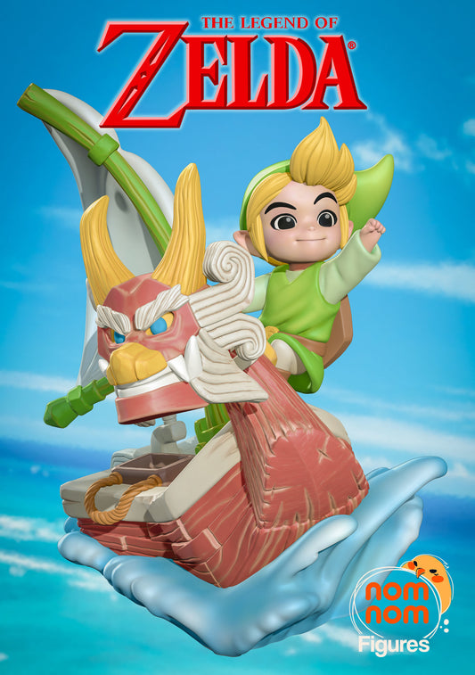 Chibi Wind Waker Link on the King of Red Lions- Zelda